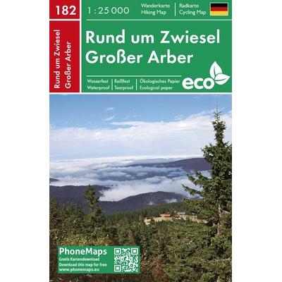 Phonemaps Wander - Radkarte 182 Rund um Zwiesel, Großer Arber, Wander - Radkarte 1:25.000, Sonstige von , KOMPASS Freytag & Berndt, 978-80-7445-456-1
