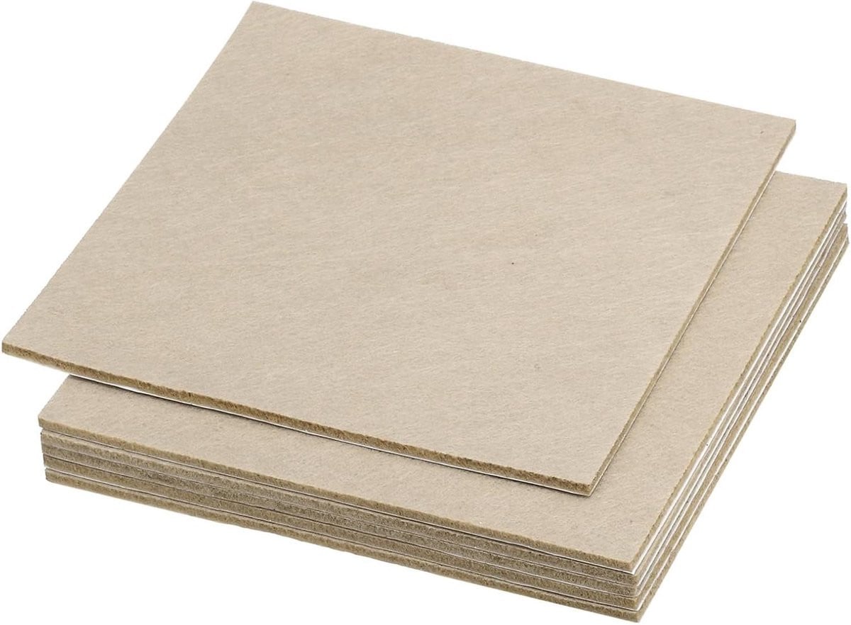 Zelfklevend Vilt Meubelbeschermers Beige - 25 x 25 cm