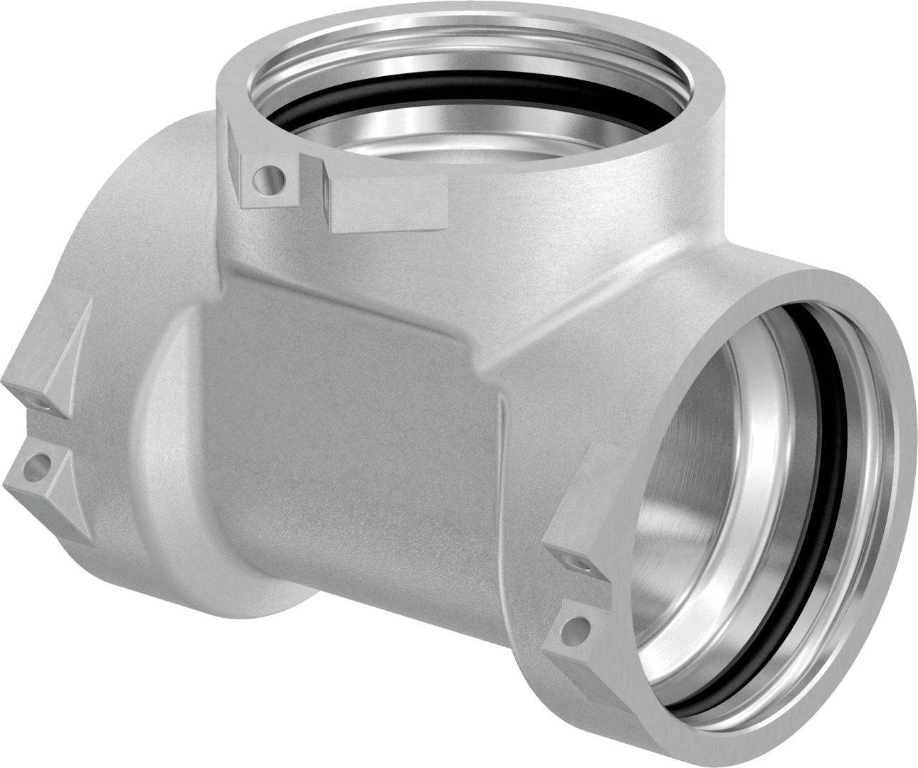 Pièce en T Uponor 1029142 RS 2, laiton étamé