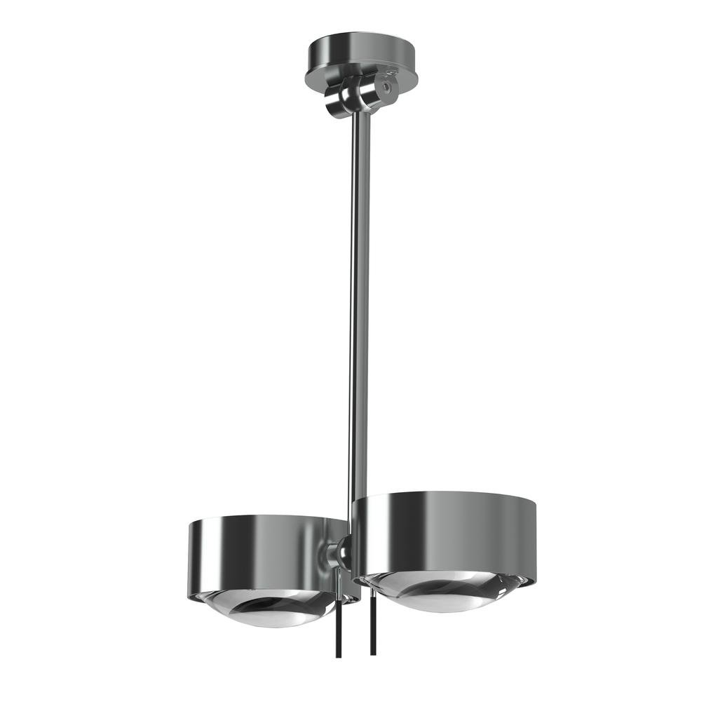 Top Light Puk Maxx Wing Twin Deckenleuchte (chrommatt, Standard-Fassung, 20cm) chrommatt | Standard-Fassung | 20cm 2-39201-H