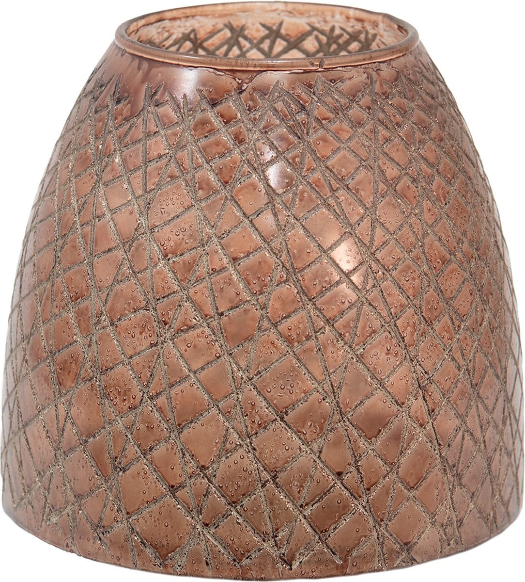 Clayre & Eef Windlicht Bruin Glas Diameter: 20 cm