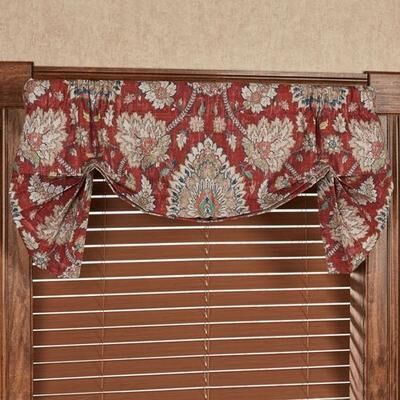 R L Fisher Inc Adlington Butterfly Style Valance Claret 50 x 20, 50 x 20, Claret
