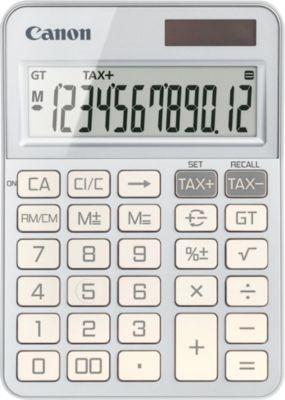 Canon KS-125KB-SL Tischrechner silber, 12-stellig, Solar/Batterie, TAX- & %-Tasten, Quadratwurzel, GT-Speicher, Konstanten, Rückschritt