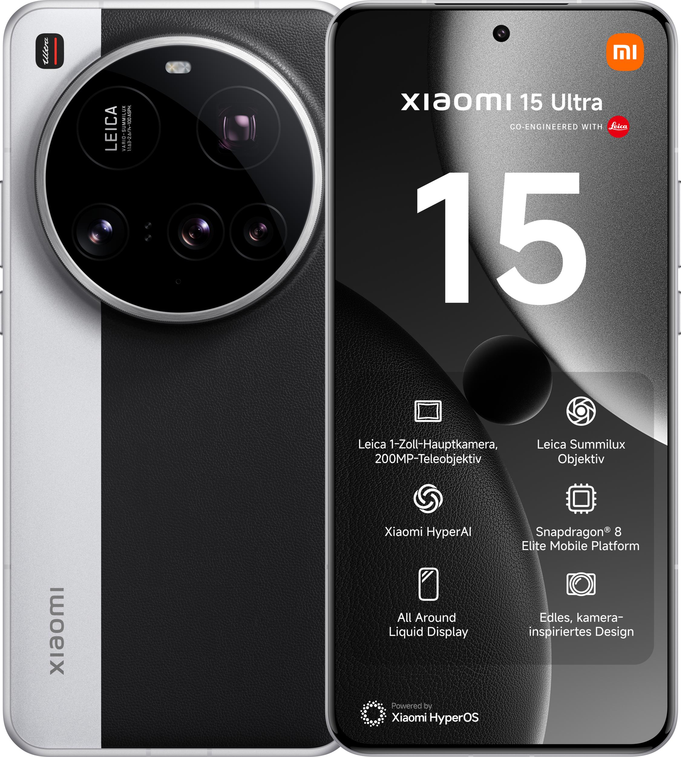 Xiaomi 15 Ultra 16GB + 512GB Silver Chrome Smartphone