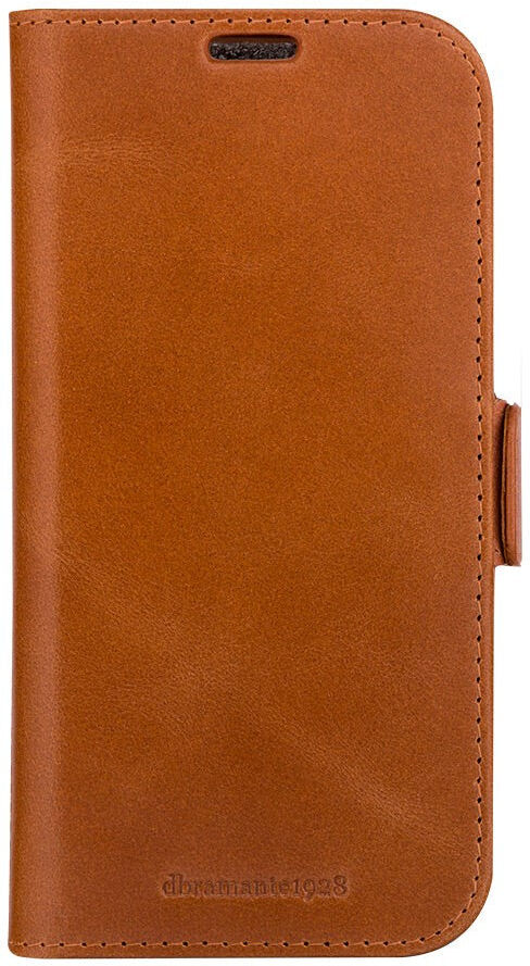 iPhone 15 dbramante1928 Copenhagen Slim Ægte Læder Flip Cover m. Pung - Tan