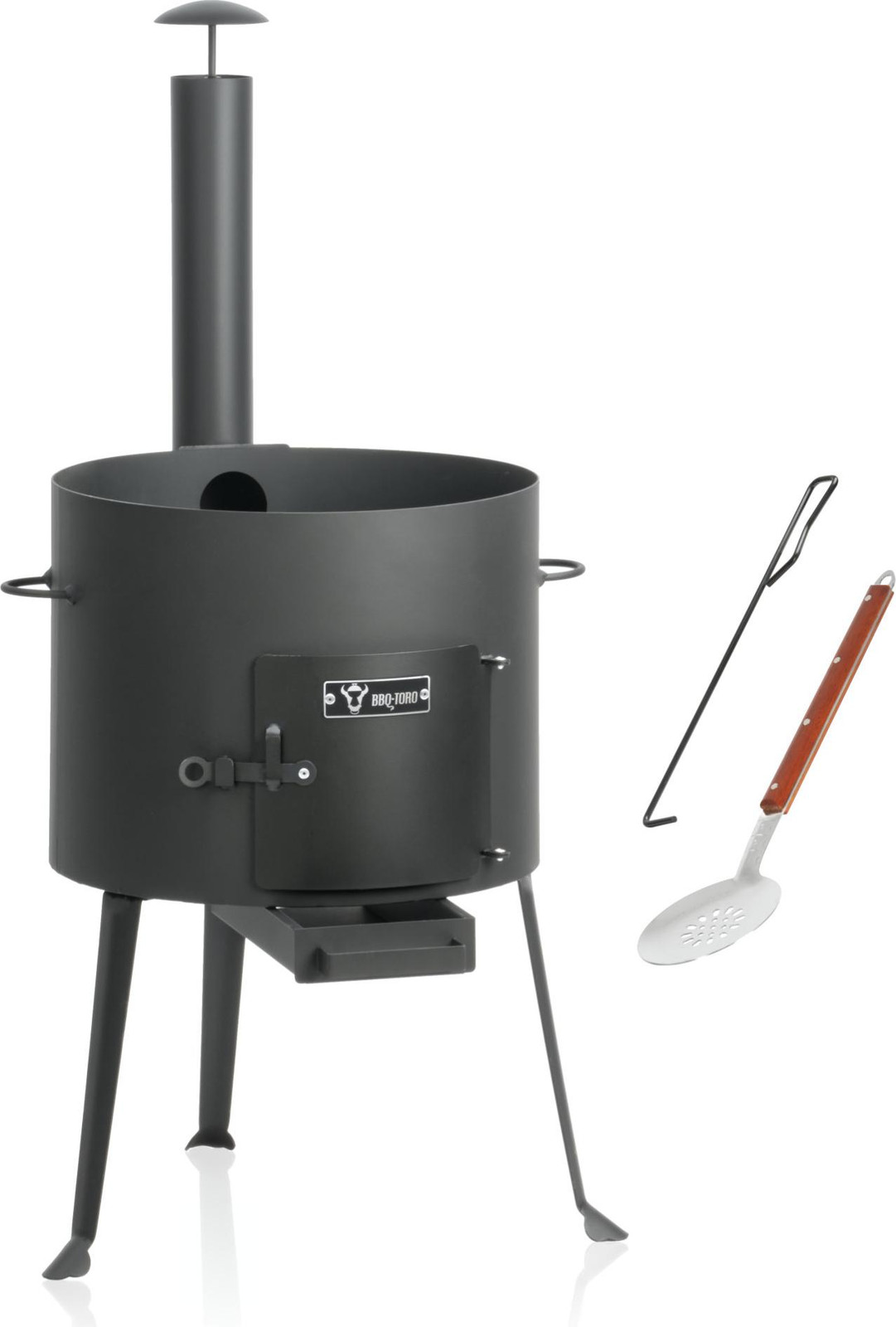 BBQ-Toro Kazan oven met rookkanaal en schuimlepel, diameter: 39,5 cm