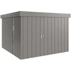 Hörmann Metall-Gerätehaus "Juno" mit Flachdach, JFD14 - Modern, 310 x 310 cm (B x T),graualuminium,