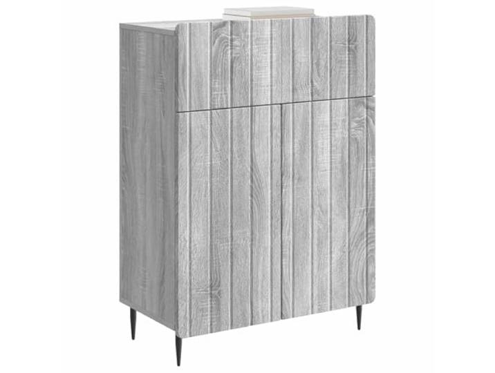 KTHLBRH Sideboard Grau Sonoma 66 x 34,5 x 92 cm Ingenieurholz Regale und Schublade für Haushaltsgeräte, 90° Tür, modernes Design für Wohnzimmer oder Esszimmer