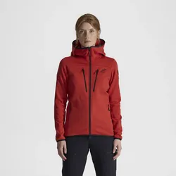 Ultra Mid Hood Damen Aura Red, Größe:L - Damen > Oberteile > Hoodies & Sweatshirts - Rot
