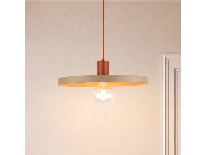 Hängeleuchte Sila TK Lighting, dimmbar, creme / amber, für Wohn- / Esszimmer, Metall, Modern