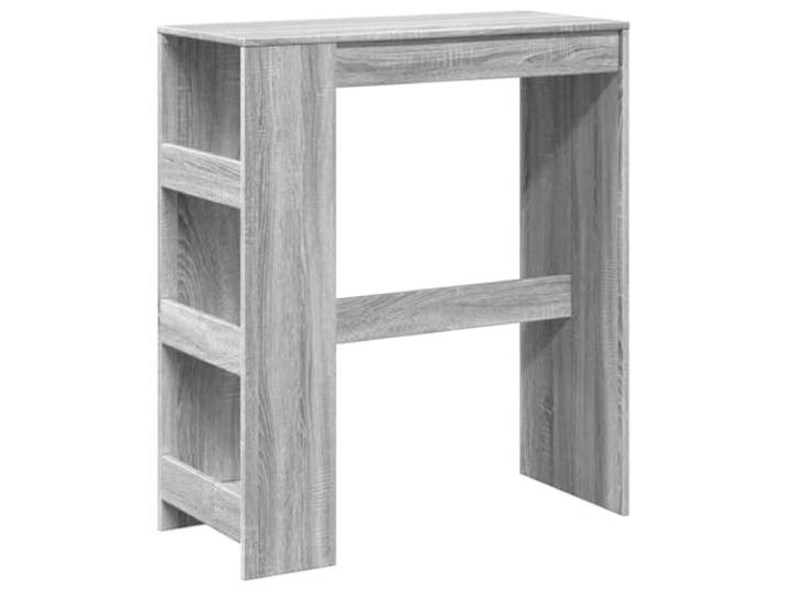 KDACVBMG Bartisch mit 3 Regalen, Sonoma, grau, Holz Glatte Oberfläche, feuchtigkeitsbeständig, Wandbefestigung im Lieferumfang enthalten, Stauraum für Flaschen und Bücher