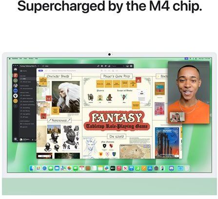 Apple 24inch imac with retina 4.5k display: m4 chip with 10-core cpu and 10-core