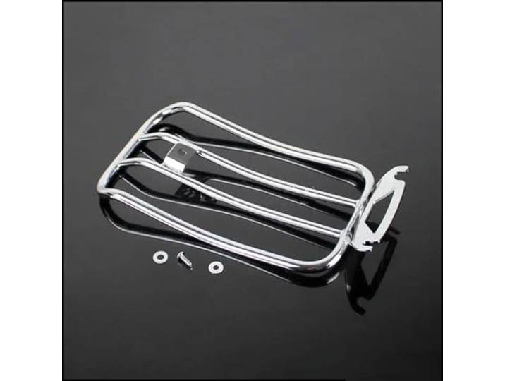 UJNHEQ Lagerregal Motorrad-Gepäckträger Für Harley Touring FLHT FLHR FLHX FLT 1997–2015 Electra Glide Road King Street Glide(Chrome)