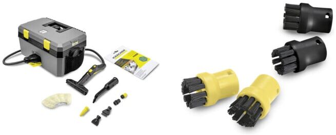 Set Kärcher Beheizter Hochdruckreiniger HDS 5/11 U, 450 l/h, 110 bar, 80 °C + Kärcher Rundbürstenset