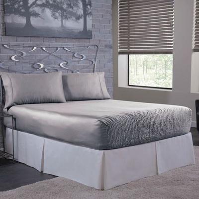 Jlj Home Furnishings Llc Bed Tite Satin Sheet Set, Queen, Silver