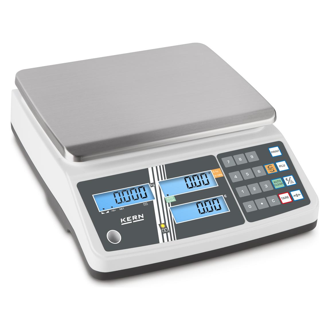 Kern Preisrechnende Waage Max 1500 g 3000 g e=0,5 g 1 g d=0,5 g 1 g (RPB 3K3DM)