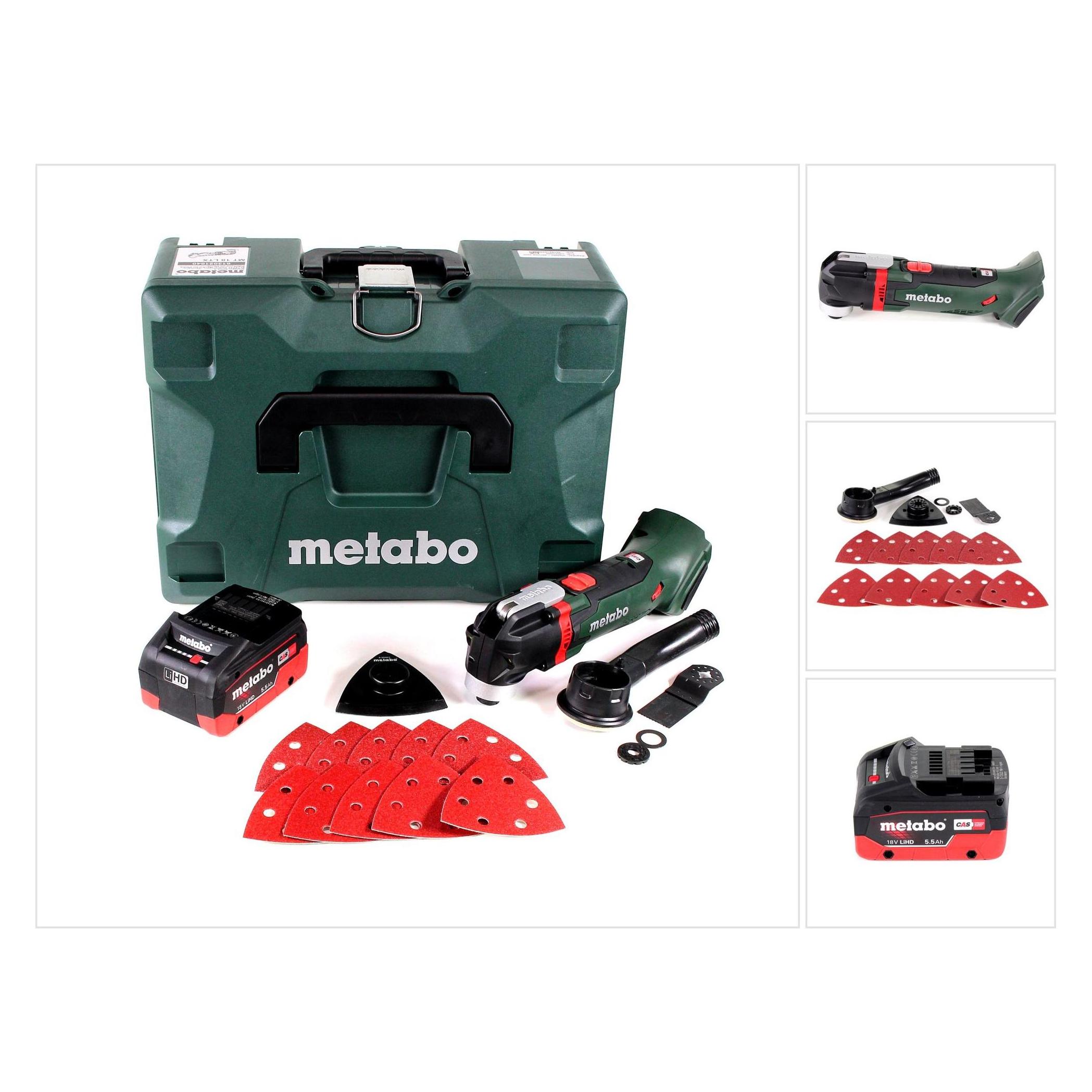 Metabo MT 18 LTX Akku Multitool 18V ( 613021840 ) OIS-/Starlock + 1x Akku 5,5Ah + Koffer (Oszillationswerkzeug) (613021840)