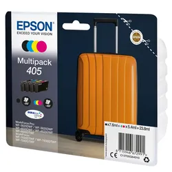 Epson Original 405 Koffer Druckerpatronen 4er Multipack schwarz gelb cyan magenta (C13T05G64020)