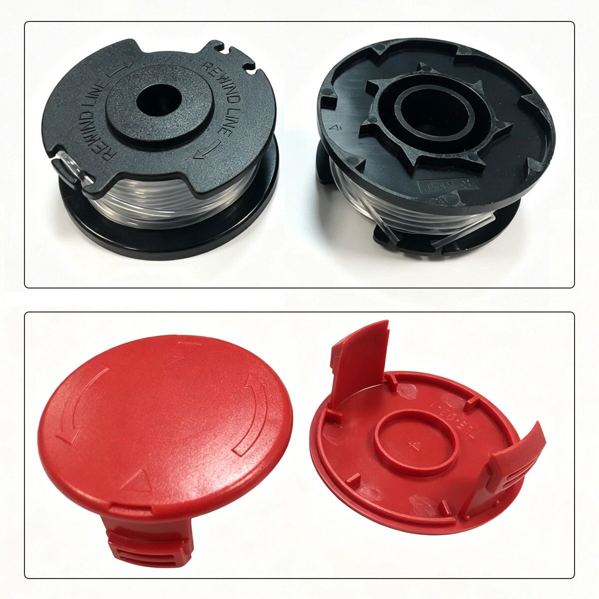 INF Bobine et couvercle de rechange pour coupe-bordures Einhell Paquet de 6