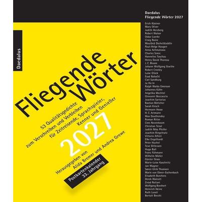 Fliegende Wörter 2027.Postkartenkalender