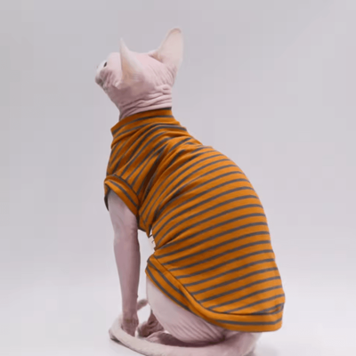 Inspire Curations DUOMASUMI Cooling Cat Vest Ultra Soft Summer Shirt For Hairless & Sensitive Cats brown xl
