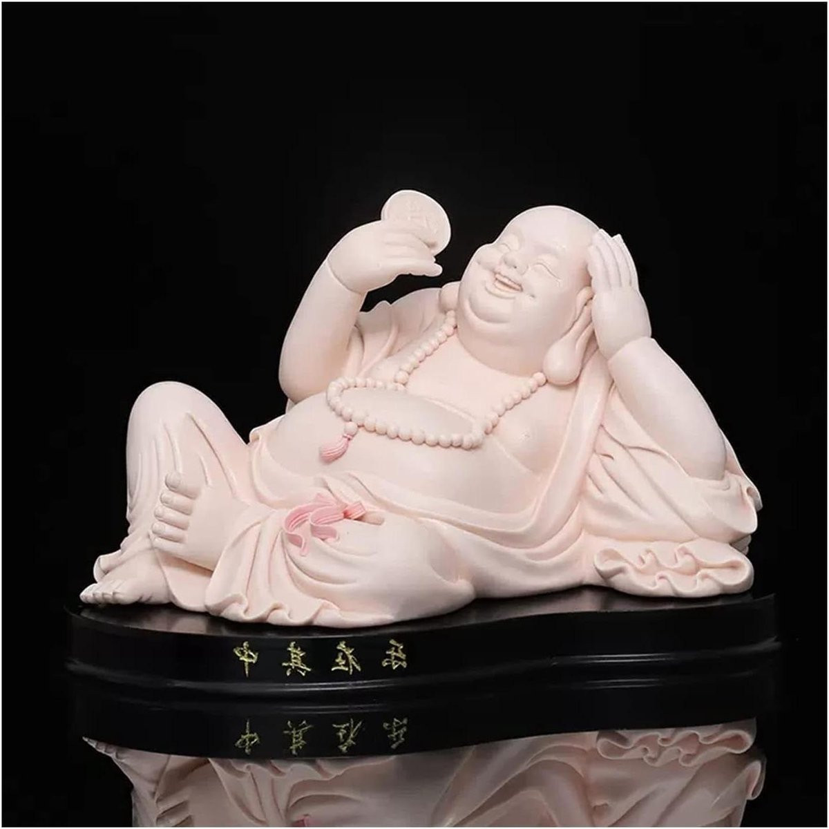 Keramisch Smiling Buddha Ornament - Decoratief Boeddhabeeld voor Geluk en Harmonie