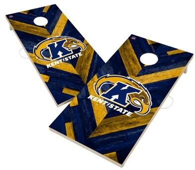 Skip's Garage Kent State Golden Flashes Premium 2x4 Cornhole Boards - V3