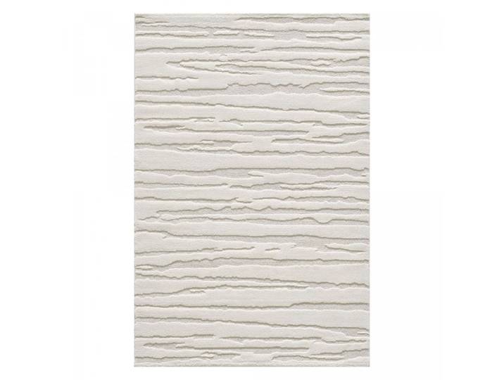 Grand tapis salon motif simple en relief doux et soyeux, ecru 240x340