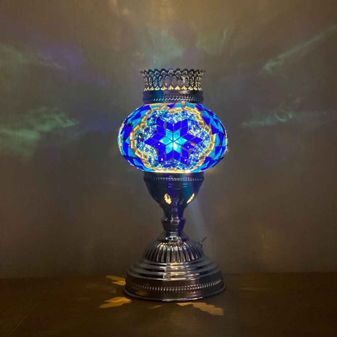 Latitude Vive Kidd Metal Lamp Blue 118cm H X 30cm W X 30cm D