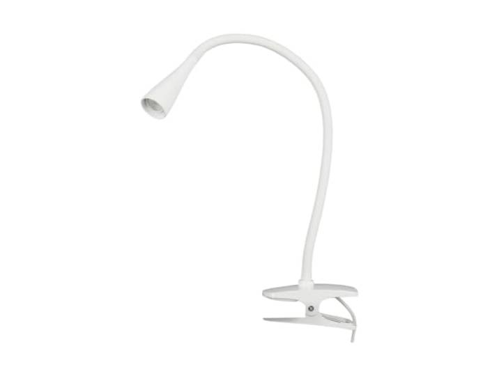 LED Lampe à pince Baris (Moderne) en Blanc Métal e. a. pour Bureau (1 lampe\,à)\, poser\, lampe liseuse
