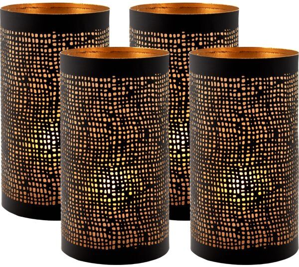 Securit® Ibiza Metalstager, Sort/guld, 4 Stk