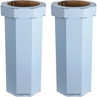happimess 25-Gallon Disposable Cardboard Event Trash Can and Recycling Bin (Set of 2)