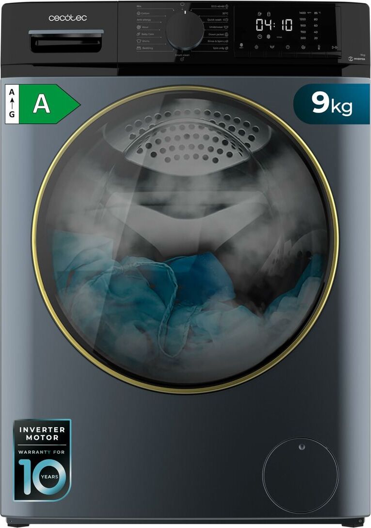 Cecotec Bolero DressCode 9610, Frontlader, 9 kg, C, 76 dB, 1400 RPM, A