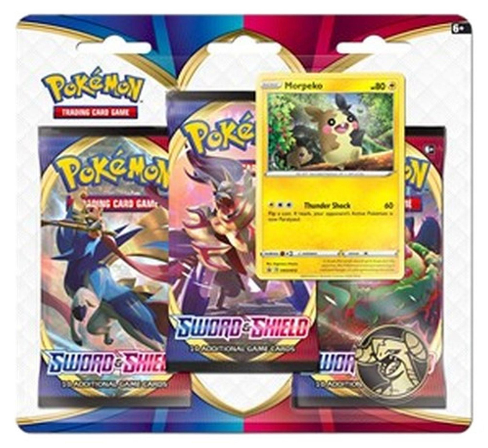 The Pokemon Company Pokemon Sword & Shield Morpeko 3-Pack Blister
