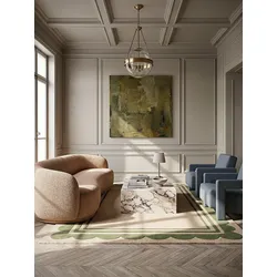 Wollteppich handgetuftet Grün-Beige 160 x 230 cm - WENSUM   Kadima