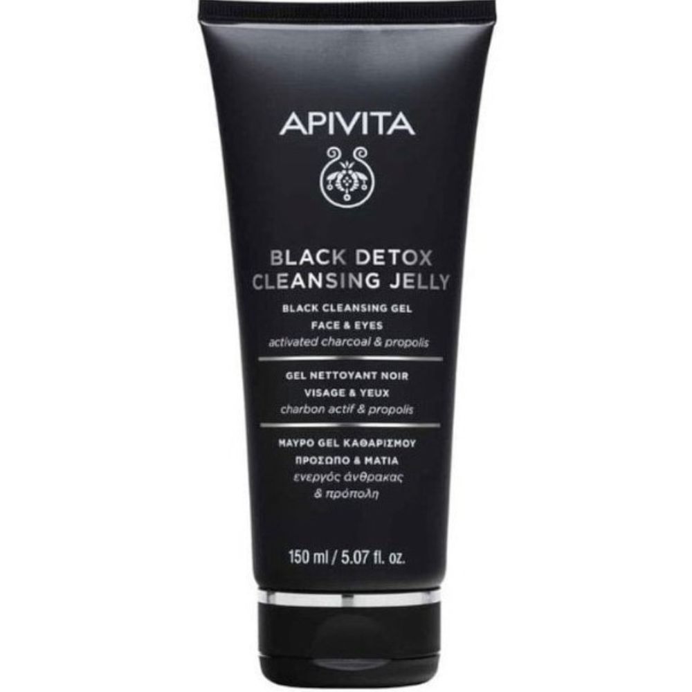 Apivita Black Detox Cleansing Gel for Face and Eyes 150mL