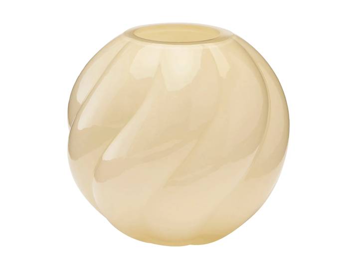 Cooee Design Vase boule Twist 12 cm Butter yellow