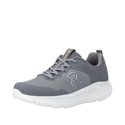 Plateausneaker RIEKER SPORT, Herren, Gr. 46, grau, Textil, Schuhe Plateausneaker, Sport-Sneaker, Halbschuh, Schnürschuh, Freizeitschuh mit Plateau