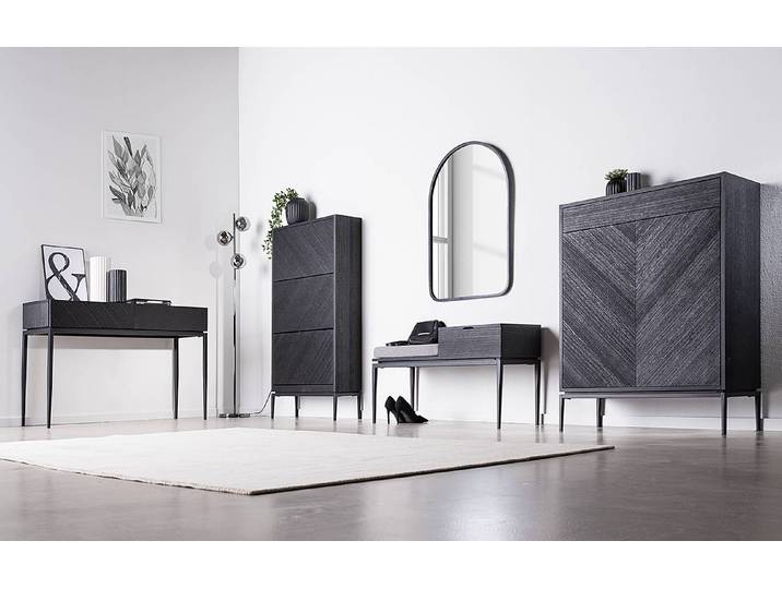 Console 120 x 80 x 40cm Noir/Paulownia Noir