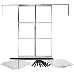 Vitavia Doppelschiebetür ESG-Verglasung für Gewächshaus Sirona/Sirius Orangerie