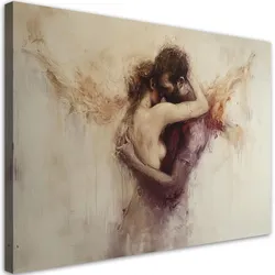 WANDBILD akt der liebe frau mann in beige
