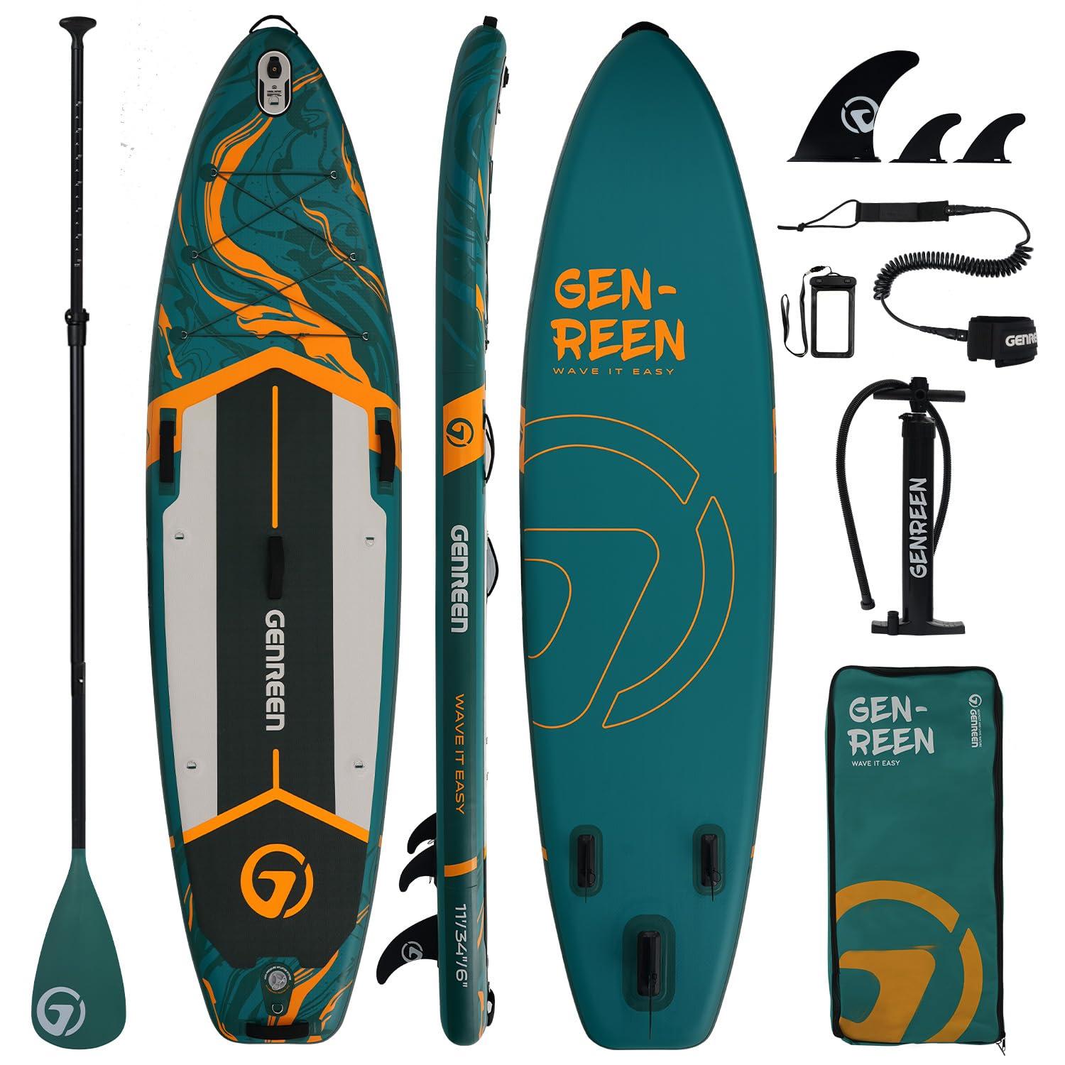 Aufblasbares SUP-Board, 33 Zoll breit - Allround-Paddelbrett - 335 cm Länge