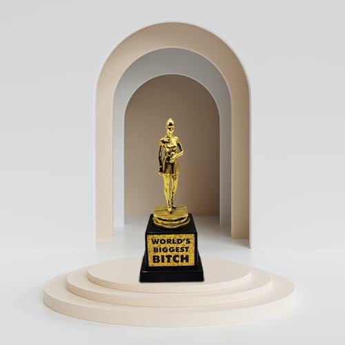 Mad Monkey Grappige trofee World's Biggest Bitch decoratieve tabletop trofee voor volwassenen