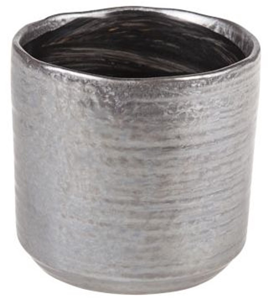 Cosy @ Home Bloempot Donkergrijs Rond Aardewerk Tabletop