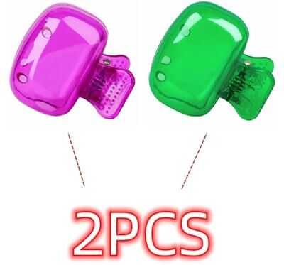 Uplifted Finds Travel Toothbrush Head Protective Cap purple And Green
