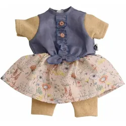 Schildkröt Kleidung zu Puppe 37 cm Schlummerle/Strampelchen/Schlenkerle/Lenchen- Blumenkleid