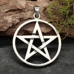 Drachensilber Pentagramm Schmuck Silber Ketten Anhänger 925 Silber - Silber