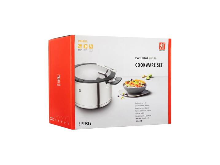 Zwilling SIMPLIFY - Cookware set with cover - 5 items - round - silver