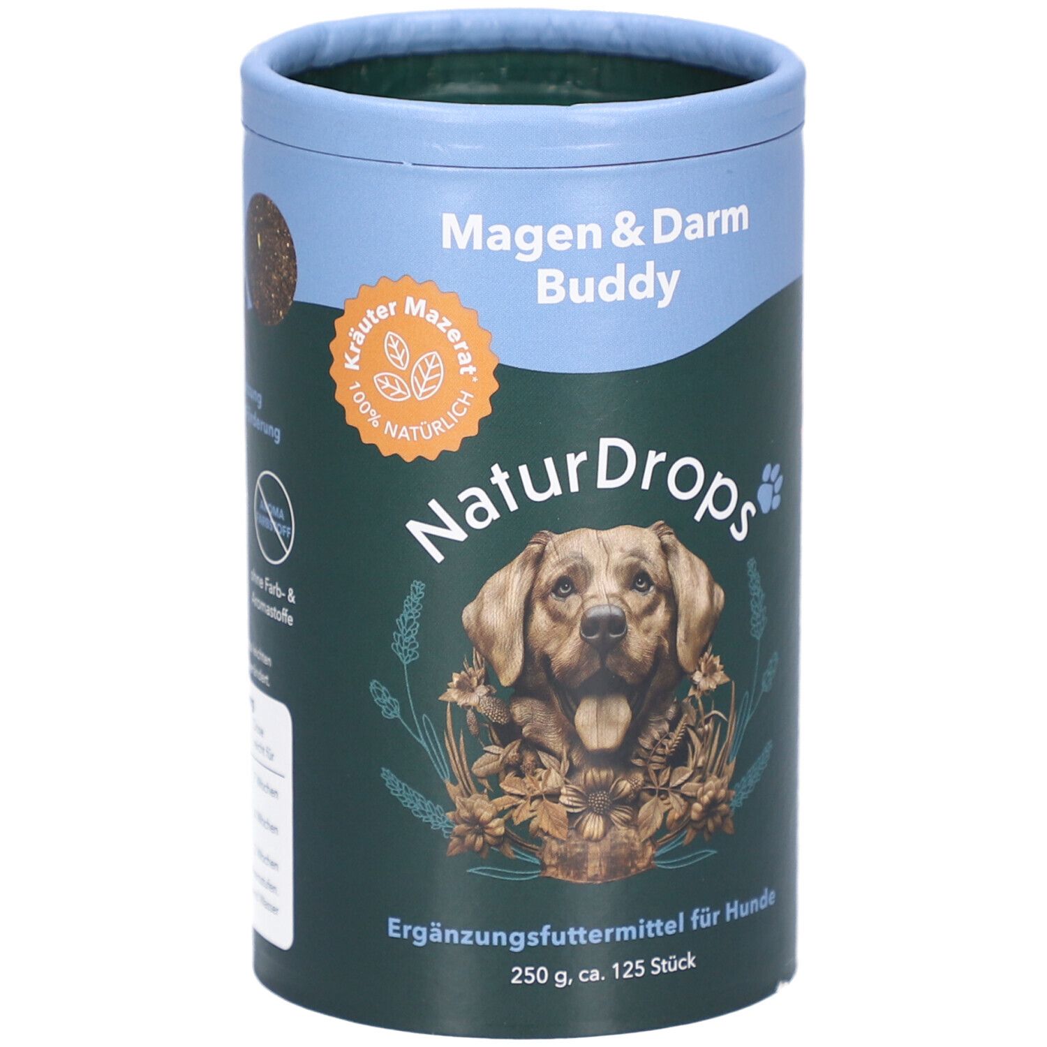 Naturdrops Magen & Darm Buddy Erg.Futterm.f.Hunde 250 g Futter