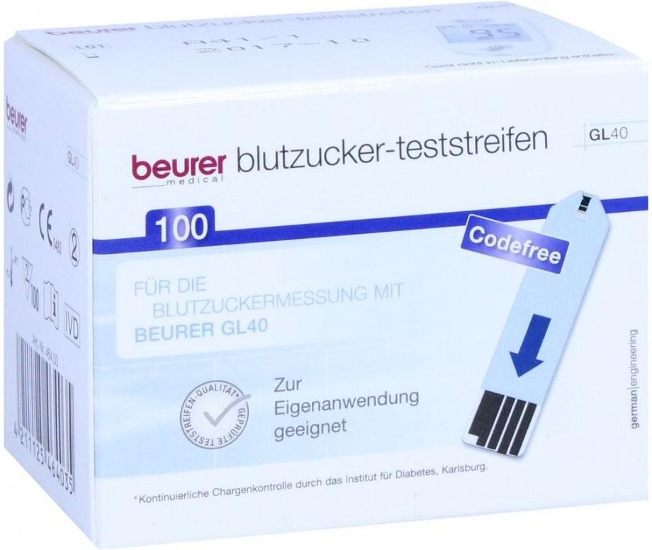 Beurer Gl40 Blutzuckerteststreifen 100stk